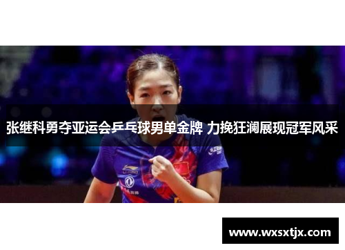 张继科勇夺亚运会乒乓球男单金牌 力挽狂澜展现冠军风采 张继科勇夺亚运会乒乓球男单金牌 力挽狂澜展现冠军风采